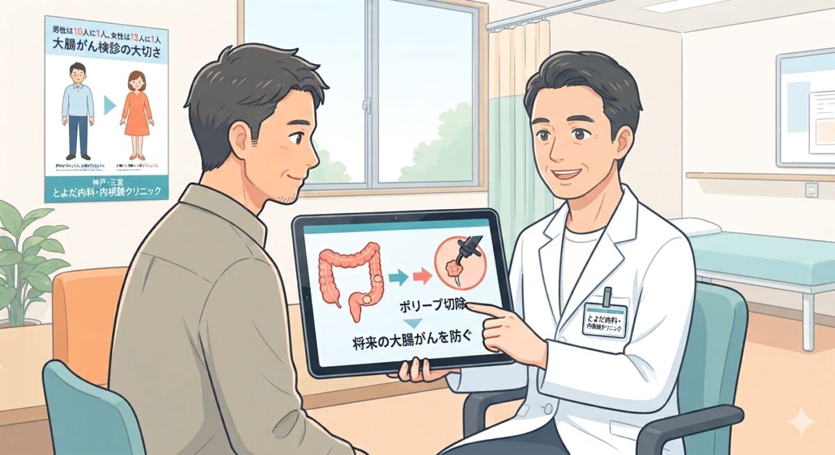 なぜ「大腸カメラ」が大腸がん予防につながるのか？ポリープの段階で発見・切除する意味【神戸・三宮】